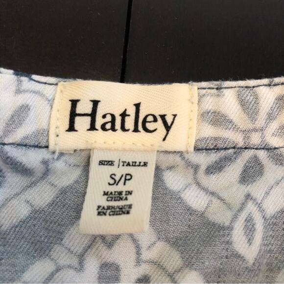 Hatley oatmeal marled navy orange trim knit tunic top size Small - Picture 11 of 15